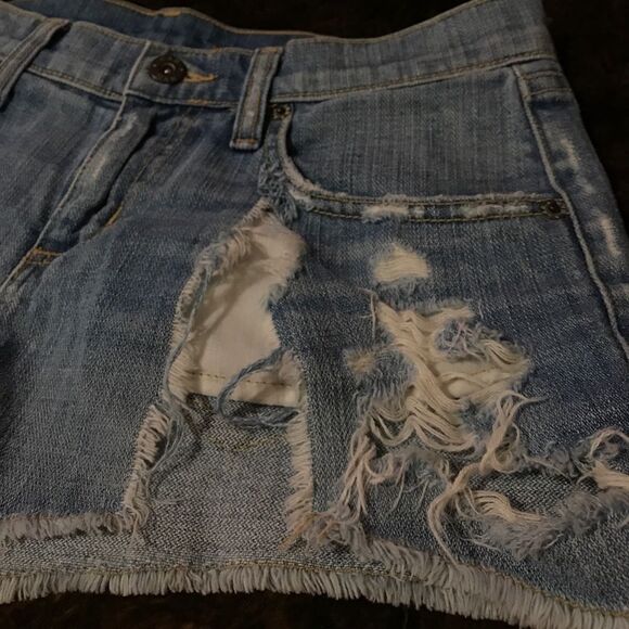 Carmar Distressed Denim Cut-Offs - Picture 3 of 8